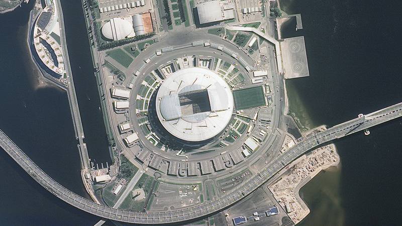 Illustration for article titled Todos los estadios del Mundial de Rusia vistos desde el espacio